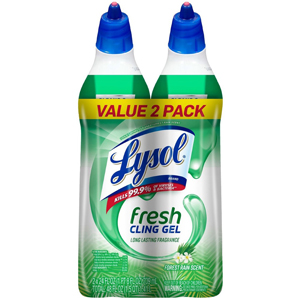 Lysol Clean/Fresh Toilet Cleaner - Ready-To-Use - 24 fl oz (0.8 quart) - Country Scent - Disinfectant - Blue, White - 2/Pack - 4 / Carton