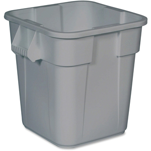 Rubbermaid Commercial Square Brute Container - 28 gal Capacity - Square - Sturdy, Handle, Easy to Clean, Rounded Corner - 22.5