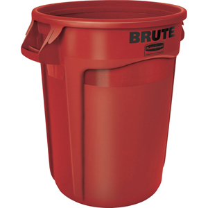 Rubbermaid Commercial Brute 32-Gallon Vented Containers - 32 gal Capacity - Round - Warp Resistant, UV Coated, Reinforced, Damage Resistant, Heavy Duty, Handle, Tear Resistant, Reinforced - 21.9