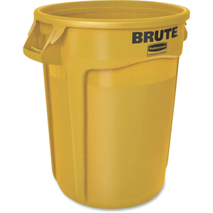 Rubbermaid Commercial Brute 32-Gallon Vented Containers - 32 gal Capacity - Round - Reinforced, Heavy Duty, Handle, Tear Resistant, Reinforced - 27.3