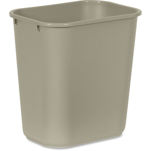 Rubbermaid Commercial 28 QT Medium Deskside Wastebaskets - 7 gal Capacity - Rectangular - Dent Resistant, Durable, Rust Resistant, Easy to Clean - 15