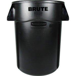 Rubbermaid Commercial Brute 44-Gallon Vented Utility Containers - 44 gal Capacity - Round - Handle, Heavy Duty, Reinforced, UV Coated, Damage Resistant, Warp Resistant - 31.5