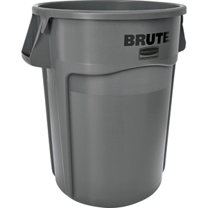 Rubbermaid Commercial Brute 44-Gallon Vented Utility Containers - 44 gal Capacity - Round - Water Resistant, Crack Resistant, Reinforced, UV Coated, Damage Resistant, Warp Resistant, Water Resistant, Durable, Handle, Heavy Duty - 31.5