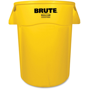 Rubbermaid Commercial Brute 44-Gallon Vented Utility Containers - 44 gal Capacity - Round - Water Resistant, Crack Resistant, Reinforced, UV Coated, Damage Resistant, Warp Resistant, Water Resistant, Durable, Handle, Tear Resistant - 31.5