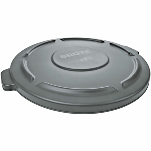 Rubbermaid Commercial Brute 55-gallon Container Lid - Round - Plastic - Gray - 3 / Carton
