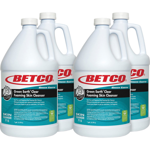 Betco Green Earth Clear Foaming Skin Cleanser - Foam - 1 gal - Applicable on Hand - Fragrance-free, Dye-free, Non-irritating - 4 / Carton