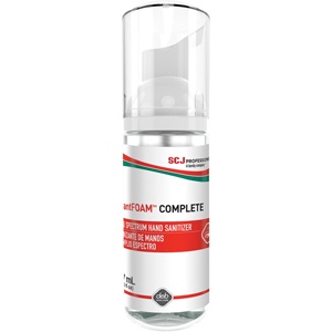 SC Johnson Complete Hand Sanitizer Foam - 1.59 fl oz - Pump Bottle Dispenser - Kill Germs - Hand - Clear - Dye-free, Non-drying, Hygienic - 1 Each