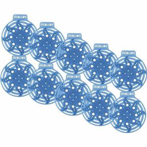 Diversey Power Screen 30+ Day Urinal Screen - Lasts upto 30 Days - Anti-splash, Odor Neutralizer, Anti-bacterial, Flexible, Recyclable - 10 / Carton - Blue