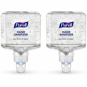 PURELL Advanced Hand Sanitizer Gel Refill - Clean Scent - 1.27 quart - Touchless Dispenser - Kill Germs - Hand, Skin - Clear - Hypoallergenic, Unscented, Refillable - 2 / Carton