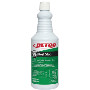 Betco Rest Stop Restroom Disinfectant - Ready-To-Use - 32 fl oz (1 quart) - 1 oz (0.06 lb) - Citrus Floral, Fresh Scent - Disinfectant, Deodorize, Cleanse, Bleach-free - 12 / Carton