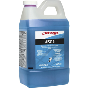 Betco FastDraw 7 AF315 Disinfectant Cleaner - Concentrate - 67.6 fl oz (2.1 quart) - 67.60 oz (4.22 lb) - Citrus Floral Scent - Disinfectant, pH Neutral, Deodorize - Turquoise, Blue - 4 / Carton