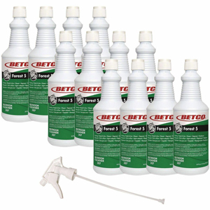 Betco Forest 5 Foaming Cleaner, Mint, 32 Oz, Straw, Pack Of 12 Bottles - Ready-To-Use - 32 oz (2 lb) - Mint Scent - Assorted, Multi, Straw - 12 / Carton