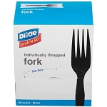 Dixie Grab'N Go Forks, Black, 90 Per Box, Pack Of 6 Boxes - Fork - 1 x Fork - Kitchen, Breakroom - Disposable - Black - 6 / Carton