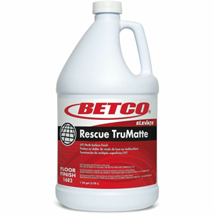 Betco Rescue Floor Finish, TruMatte, 1 Gallon, Pack Of 4 - Ready-To-Use - 128 fl oz (4 quart) - Easy to Use - White - 4 / Carton