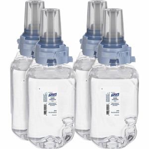 PURELL Hand Sanitizer Foam Refill - Clean Scent - 23.67 fl oz - Pump Bottle Dispenser - Kill Germs - Hand - Moisturizing - Clear - 4 / Carton