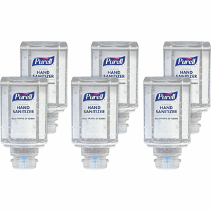 PURELL Advanced Hand Sanitizer Gel Refill - Clean Scent - 15.22 fl oz - Push Pump Dispenser - Kill Germs - Hand, Skin - Clear - Dye-free, Refillable, Unscented - 6 / Carton