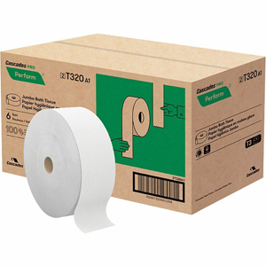 Cascades PRO Perform Jumbo Toilet Paper, 2 Ply, White (T320) - 2 Ply - 3.40