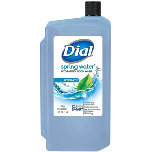 Dial Professional Spring Body Wash Dispenser Refill - Spring Water Scent - 1.06 quart - Bacteria Remover - Body - Moisturizing - Antibacterial - Blue - Residue-free - 8 / Carton