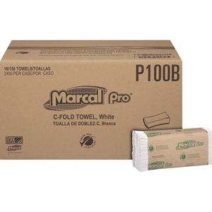Marcal Recycled C-Fold Paper Towels - 1 Ply - C-fold - 12.87