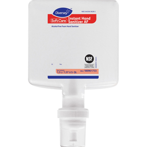 Diversey Soft Care Hand Sanitizer Foam Refill - Fresh Scent Scent - 1.37 quart - Kill Germs - Hand, Skin, Food Handling, Restroom, School, Healthcare, Office, Fitness Club, Prison - Clear - Non-sticky, Anti-irritant, Dye-free, Residue-free - 1 Each
