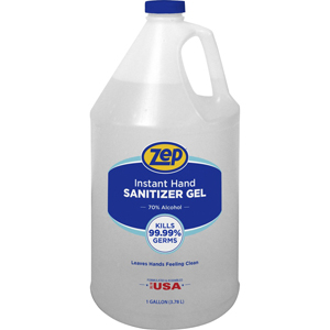 Zep Hand Sanitizer Gel - Clean Scent - 1 gal - Kill Germs - Hand - Clear - Residue-free - 1 Each