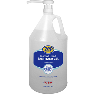 Zep Hand Sanitizer Gel - Clean Scent - 1 gal - Pump Dispenser - Kill Germs - Hand - Clear - Residue-free - 1 Each