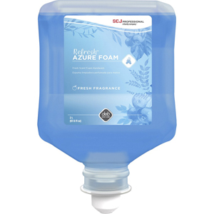 REFRESH Azure Foam Hand Soap - Fresh Apple Scent - 2.11 quart - Dirt Remover, Kill Germs - Hand, Daycare, Office - Moisturizing - Blue - Biodegradable, Non-toxic - 4 / Carton