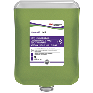 SC Johnson Dispenser Refill Hand Soap Cartridge - Lime Scent - 1.06 gal - Soil Remover, Dirt Remover, Grime Remover, Oil Remover, Grease Remover - Industrial - Moisturizing - Green - Heavy Duty, Fast Acting, Non-abrasive, Solvent-free, Biodegradable, Sili