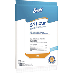 Scott 24 Hour Sanitizing Wipes - Fresh Scent - 7.87