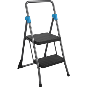 Cosco Steel 2-Step Folding Step Stool - 2 Step - 300 lb Load Capacity - 22.5