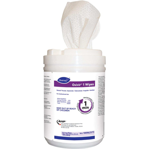 Diversey One-Step Ready-to-Use Hospital Disinfectant Cleaner Wipe - Ready-To-Use - 30.24 oz (1.89 lb) to - Cherry Almond Scent - Disinfectant, Virucidal, Bactericide, Tuberculocide, Fungicide, VOC-free, Fragrance-free, NPE-free, Phosphate-free, Phenol-fre