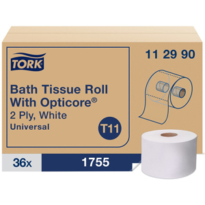 TORK Bath Tissue Roll w/OptiCore - 1 Ply - 4