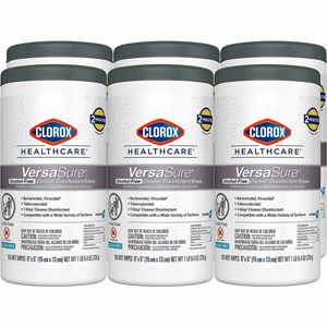 Clorox Healthcare VersaSure Disinfectant Wipes - For Commercial, Medical Equipment, Hard Surface, Nonporous Surface - Ready-To-Use - 5