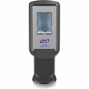 PURELL CS4 Hand Sanitizer Dispenser - Manual - 1.27 quart Capacity - Site Window, Refillable, Sanitary-sealed, Recyclable, Locking Mechanism, Durable, Wall Mountable - Graphite - 1 Each
