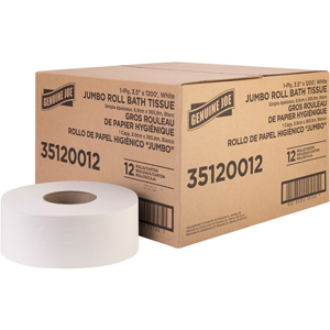 Genuine Joe 1-ply Jumbo Roll Bath Tissue - 1 Ply - 3.63