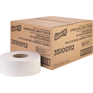Genuine Joe Jumbo Jr Dispenser Bath Tissue Roll - 2 Ply - 3.30