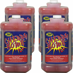 Zep Cherry Bomb Hand Soap - Cherry Scent - 1 gal - Bottle Dispenser - Dirt Remover, Grime Remover, Soil Remover, Ink Remover, Resin Remover, Paint Remover, Adhesive Remover, Tar Remover, Carbon Remover, Asphalt Remover, Grease Remover, ... - Hand, Skin, A