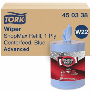 TORK ShopMax Heavy Duty Centerfeed Paper Towel Blue W22 - 1 Ply - 13.10