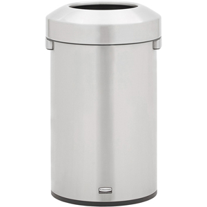 Rubbermaid Commercial Refine Waste Container - 16 gal Capacity - Round - Ergonomic Handle, Non-skid, Fingerprint Resistant, Durable - 26.3