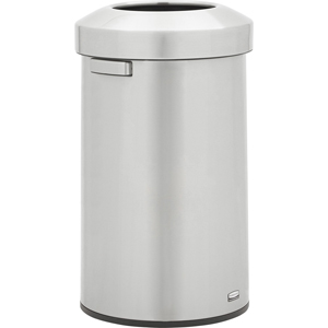 Rubbermaid Commercial Refine Waste Container - 23 gal Capacity - Round - Ergonomic Handle, Non-skid, Fingerprint Resistant, Durable - 29.6