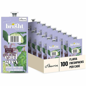 Flavia Bright Tea Co Earl Grey Black Tea Black Tea Freshpack - Compatible with Flavia Aroma, Flavia Creation 300, FLAVIA Creation 600, Flavia Creation 150, Flavia Creation 200, Flavia Creation 500 - Caffeinated - Kosher - 100 / Carton