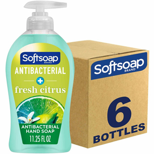 Softsoap Antibacterial Soap Pump - Fresh Citrus Scent - 11.25 fl oz - Pump Bottle Dispenser - Bacteria Remover - Hand, Skin, Kitchen, Bathroom - Moisturizing - Antibacterial - Green - Refillable, Paraben-free, Phthalate-free, pH Balanced, Biodegradable, R