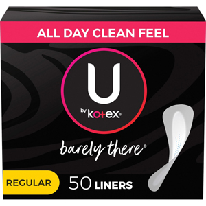 U by Kotex Kimberly-Clark Kotex Wrapped Panty Liners - Regular - Individually Wrapped - 50/Box - 1 Each