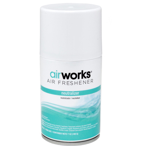 AirWorks Metered Aerosol Air Freshener - Spray - 6000 ft³ - 7 fl oz (0.2 quart) - Neutralizer - 30 Day - Wall Mountable, VOC Compliant - 12 / Carton