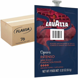 Flavia Freshpack Intenso Dark Roast Coffee - Compatible with Flavia Aroma, Flavia Barista, FLAVIA Creation 600, Flavia Creation 500, Flavia Creation 200, Flavia Creation 150, Flavia Creation 300 - Hot Coffee - Dark - 0.3 oz - Freshpack - Intenso, Arabica,