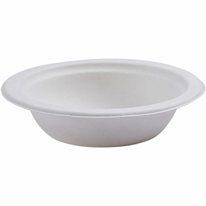 Eco-Products Vanguard 12 oz Sugarcane Bowls - Breakroom - Disposable - Microwave Safe - White - Sugarcane Fiber Body - 1000 / Carton
