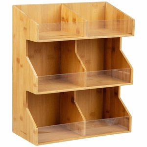 Mind Reader Bali 6-Compartment Storage Organizer - 6 Compartment(s) - 3 Tier(s) - Vertical - 15.25