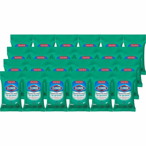 Clorox Bleach-Free Disinfecting WipesTo-Go Pack - Fresh Scent - Bleach-free, Disinfectant, Antibacterial, Disposable - White - 9 Pack - 24 / Carton