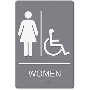 Headline Signs ADA WOMEN Wheelchair Restroom Sign - Print/Message 