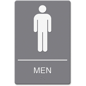 Headline Signs ADA MEN Restroom Sign - Print/Message 